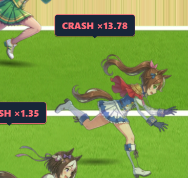 收手後又摔車的紅色 CRASH 泡泡